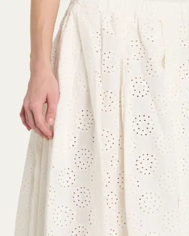 Comme des Garçons Eyelet-Embroidered Cotton Midi Skirt | Thumbnail 5 Comme des Garçons Eyelet-Embroidered Cotton Midi Skirt | Thumbnail 5