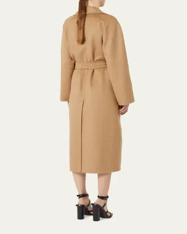 Max Mara Wool Belted Long Wrap Coat | Thumbnail 3 Max Mara Wool Belted Long Wrap Coat | Thumbnail 3