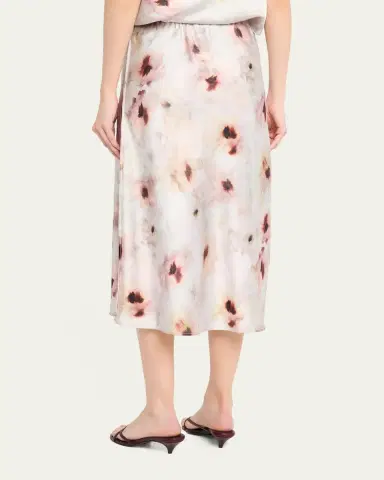 Vince Watercolor Floral Midi Skirt | Thumbnail 3 Vince Watercolor Floral Midi Skirt | Thumbnail 3