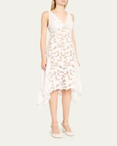Monse Eyelet Lace Double Strap Midi Dress | Thumbnail 4