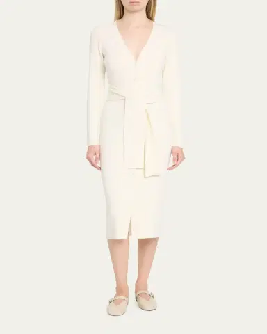Toccin Lara Bodycon Rib Knit Midi Sweater Dress | Thumbnail 2