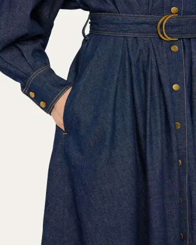 Zimmermann Denim Midi Shirtdress | Thumbnail 5 Zimmermann Denim Midi Shirtdress | Thumbnail 5