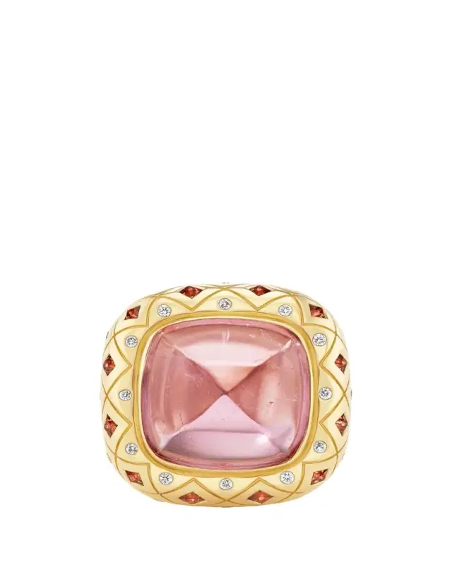 Orly Marcel One-Of-A-Kind Bliss Cocktail Ring with Pink Tourmaline