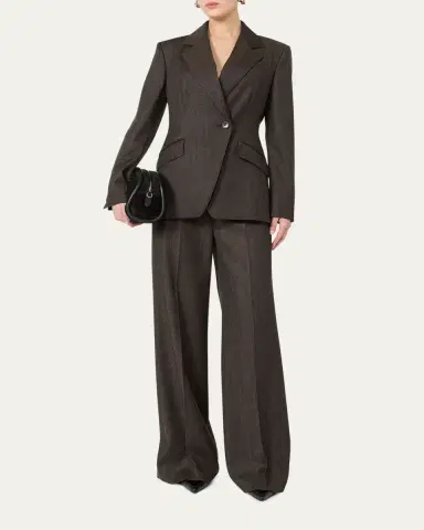 Max Mara Double-Breasted Wool-Blend Jacket | Thumbnail 2
