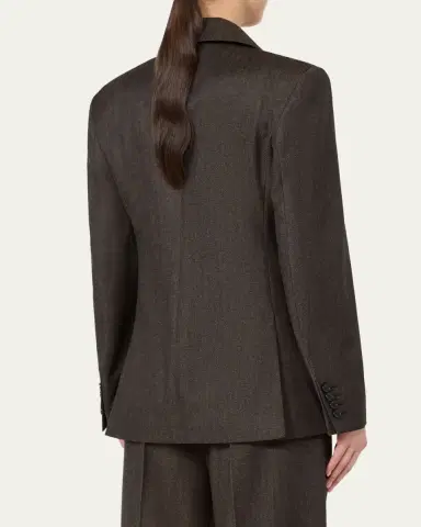 Max Mara Double-Breasted Wool-Blend Jacket | Thumbnail 3