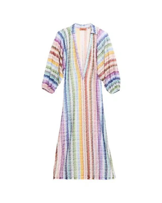 Zig Zag Knit Maxi Dress Coverup