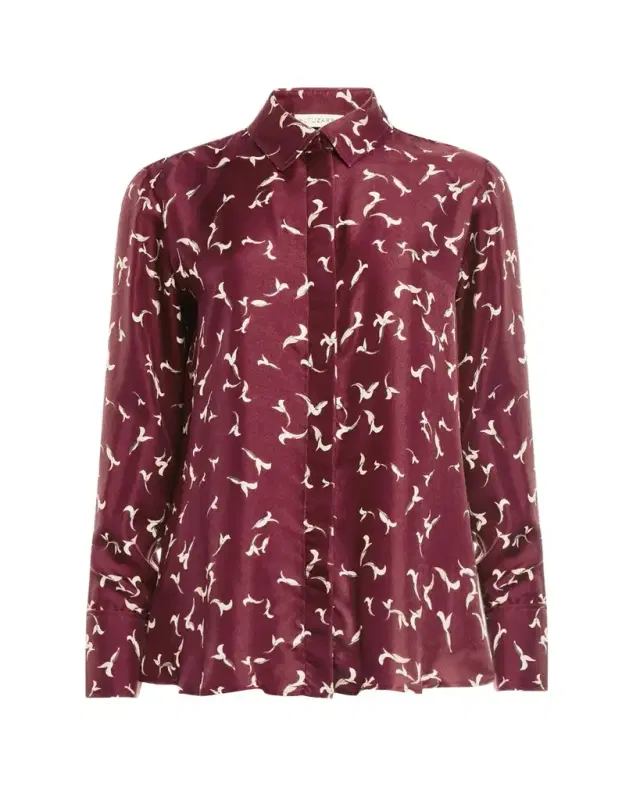 Chika Printed Satin Top