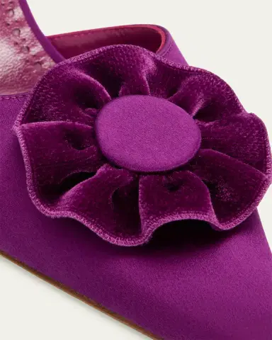 Manolo Blahnik 90mm Caulosli Satin Slingback Pumps | Thumbnail 3