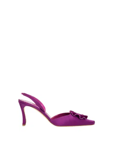 Manolo Blahnik 90mm Caulosli Satin Slingback Pumps | Thumbnail 1