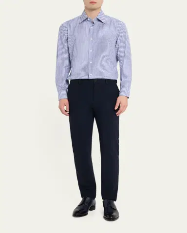 Brioni Men's Pinstripe Cotton Sport Shirt | Thumbnail 2 Brioni Men's Pinstripe Cotton Sport Shirt | Thumbnail 2