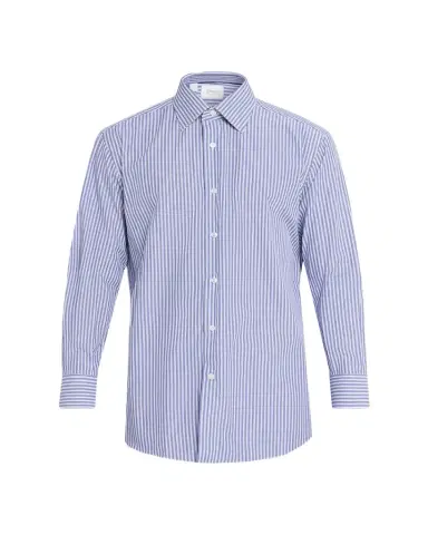 Brioni Men's Pinstripe Cotton Sport Shirt | Thumbnail 1 Brioni Men's Pinstripe Cotton Sport Shirt | Thumbnail 1