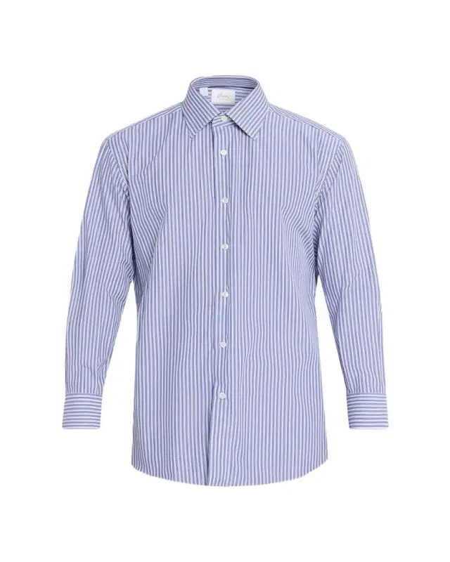 Brioni Men's Pinstripe Cotton Sport Shirt