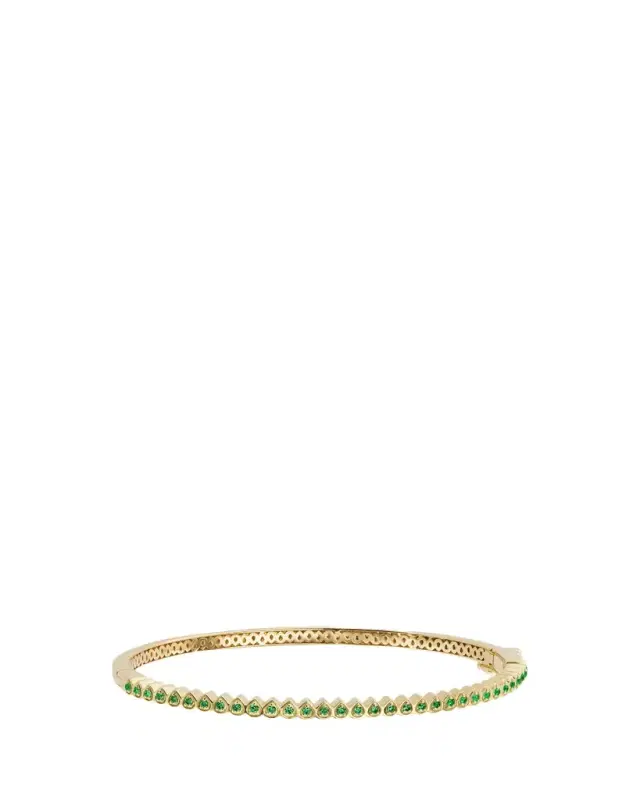 Orly Marcel 18K Petal Bangle Bracelet with Emeralds