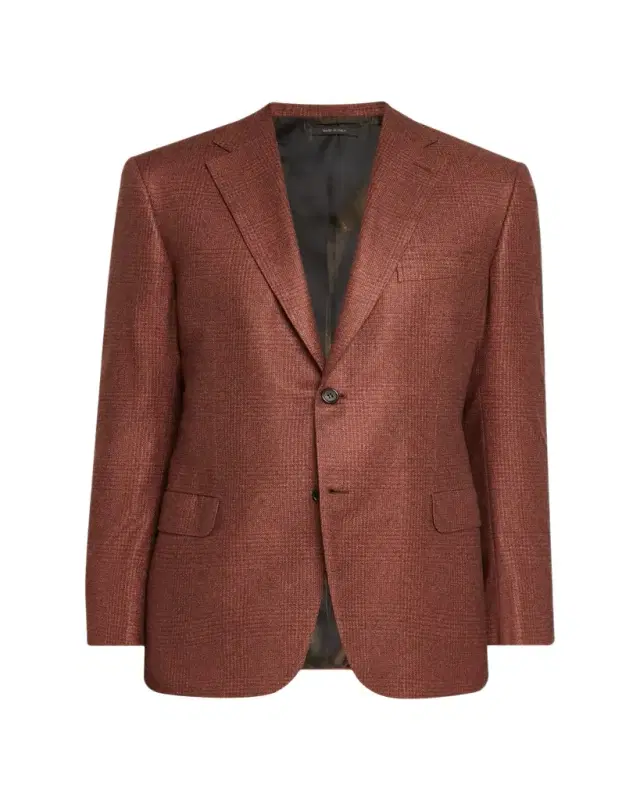 Brioni Men's Silk and Cashmere Prince of Wales Sport Coat