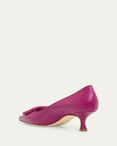 Manolo Blahnik 50mm Maysale Leather Buckle Pumps | Thumbnail 2 Manolo Blahnik 50mm Maysale Leather Buckle Pumps | Thumbnail 2