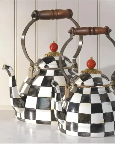 MacKenzie-Childs Courtly Check Two-Quart Tea Kettle | Thumbnail 5 MacKenzie-Childs Courtly Check Two-Quart Tea Kettle | Thumbnail 5