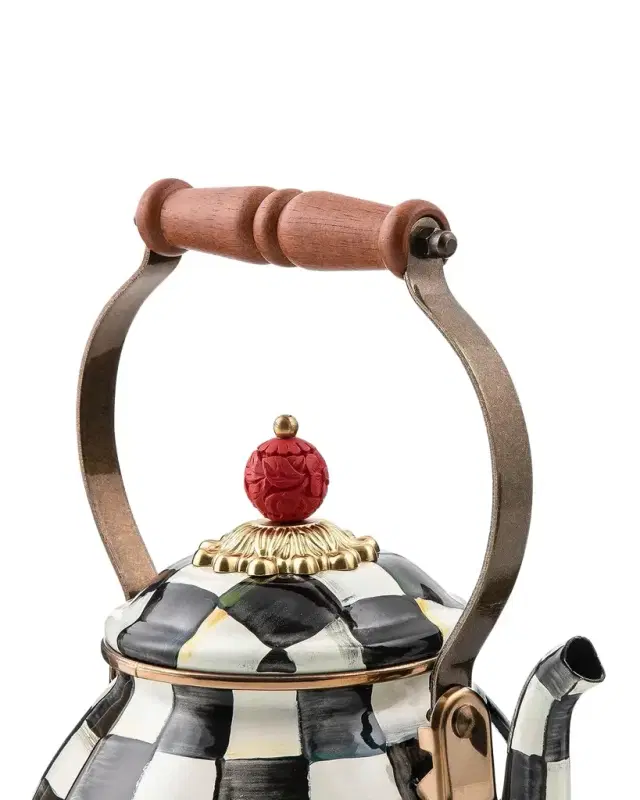 MacKenzie-Childs Courtly Check Two-Quart Tea Kettle