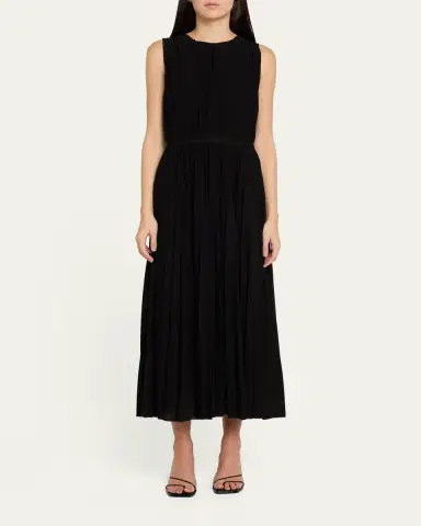 Max Mara Sleeveless Plisse Midi Dress | Thumbnail 2