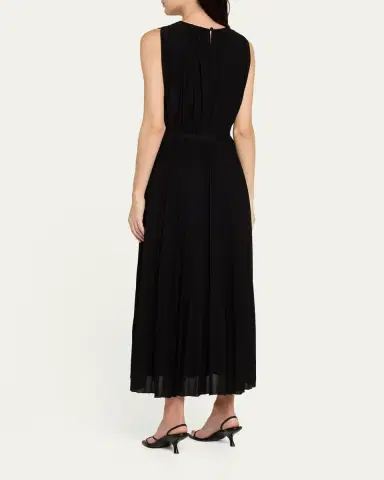 Max Mara Sleeveless Plisse Midi Dress | Thumbnail 3