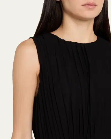 Max Mara Sleeveless Plisse Midi Dress | Thumbnail 5