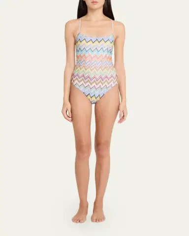 Missoni Zigzag One-Piece Swimsuit | Thumbnail 2 Missoni Zigzag One-Piece Swimsuit | Thumbnail 2