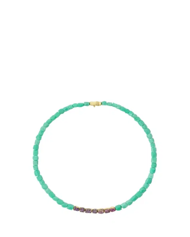 Emily P. Wheeler Nugget Necklace with Sapphires and Chrysoprase