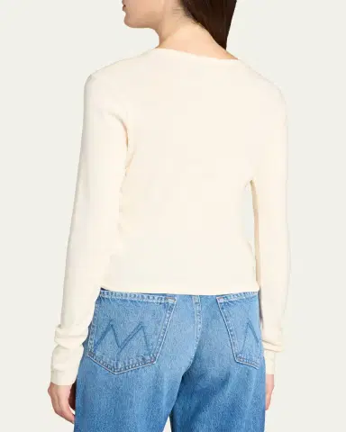 Mother The Long-Sleeve Itty Bitty Crop Tee | Thumbnail 3 Mother The Long-Sleeve Itty Bitty Crop Tee | Thumbnail 3