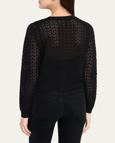 L'Agence Orla Pointelle Knit Cardigan | Thumbnail 3