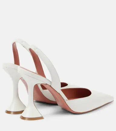 Amina Muaddi Holli 95 leather slingback pumps | Thumbnail 3 Amina Muaddi Holli 95 leather slingback pumps | Thumbnail 3