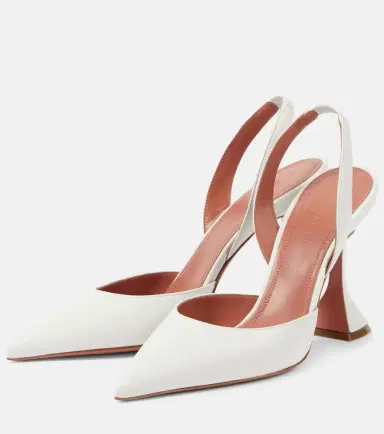 Amina Muaddi Holli 95 leather slingback pumps | Thumbnail 4 Amina Muaddi Holli 95 leather slingback pumps | Thumbnail 4