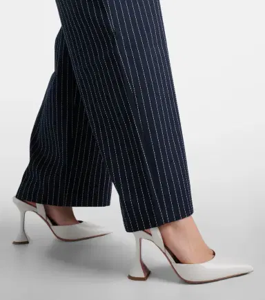 Amina Muaddi Holli 95 leather slingback pumps | Thumbnail 5 Amina Muaddi Holli 95 leather slingback pumps | Thumbnail 5