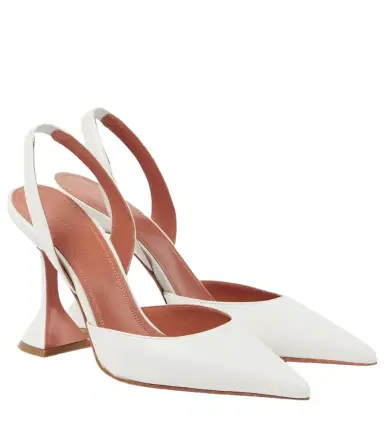 Amina Muaddi Holli 95 leather slingback pumps | Thumbnail 1 Amina Muaddi Holli 95 leather slingback pumps | Thumbnail 1