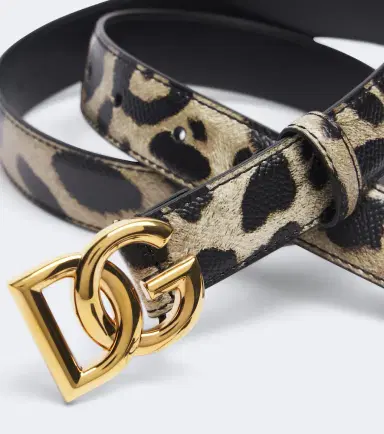 Dolce & Gabbana DG leopard-print leather belt | Thumbnail 2