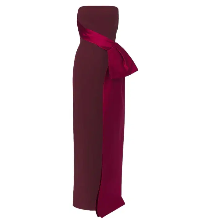 Roland Mouret Draped crêpe bustier gown