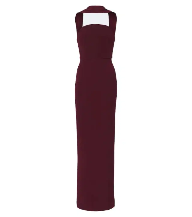 Roland Mouret Scarf-detail bustier gown