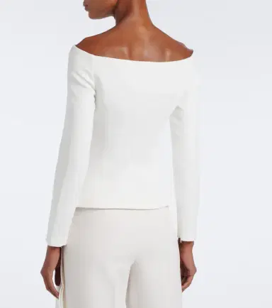 Roland Mouret Asymmetric off-shoulder crêpe jacket | Thumbnail 3 Roland Mouret Asymmetric off-shoulder crêpe jacket | Thumbnail 3