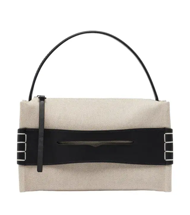 JW Anderson Loafer Medium canvas and leather top-handle bag