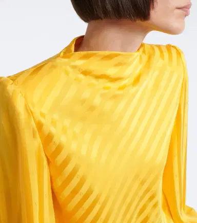 Valentino VLogo striped silk jacquard blouse | Thumbnail 4 Valentino VLogo striped silk jacquard blouse | Thumbnail 4