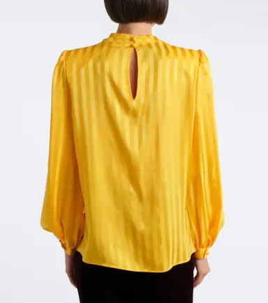 Valentino VLogo striped silk jacquard blouse | Thumbnail 5 Valentino VLogo striped silk jacquard blouse | Thumbnail 5