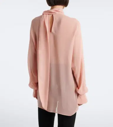 Valentino Tie-neck silk georgette blouse | Thumbnail 6 Valentino Tie-neck silk georgette blouse | Thumbnail 6