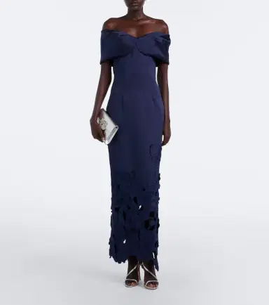 Costarellos Norelle off-shoulder satin midi dress | Thumbnail 3