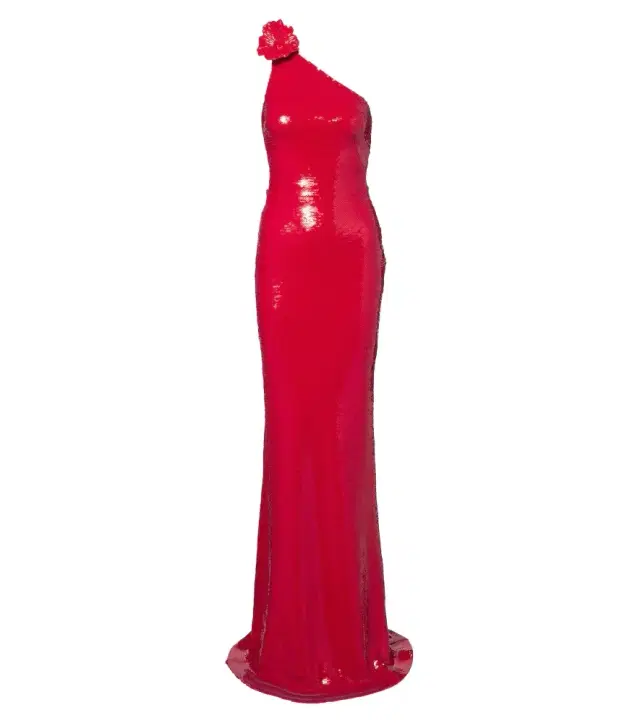 David Koma Sequined one-shoulder gown