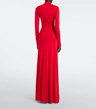 David Koma Draped floral-appliqué gown | Thumbnail 5