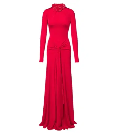 David Koma Draped floral-appliqué gown | Thumbnail 1