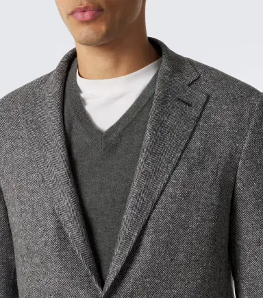 Canali Herringbone wool and cashmere blazer | Thumbnail 3 Canali Herringbone wool and cashmere blazer | Thumbnail 3