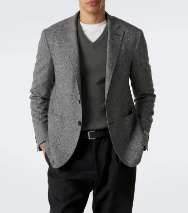 Canali Herringbone wool and cashmere blazer | Thumbnail 5 Canali Herringbone wool and cashmere blazer | Thumbnail 5