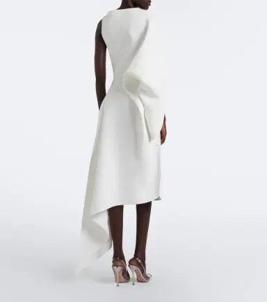 Maticevski Prosper asymmetric draped midi dress | Thumbnail 4 Maticevski Prosper asymmetric draped midi dress | Thumbnail 4