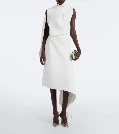 Maticevski Prosper asymmetric draped midi dress | Thumbnail 5 Maticevski Prosper asymmetric draped midi dress | Thumbnail 5