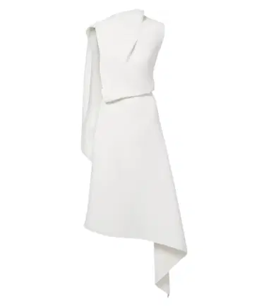Maticevski Prosper asymmetric draped midi dress | Thumbnail 1 Maticevski Prosper asymmetric draped midi dress | Thumbnail 1