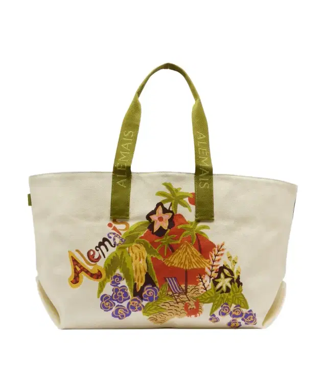 Alemais Alémais Island Cove printed cotton canvas tote bag
